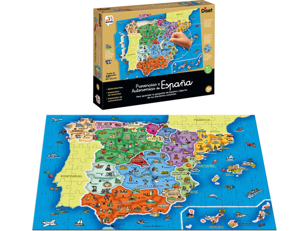 Provinces et autonomies d'Espagne Diset 68942