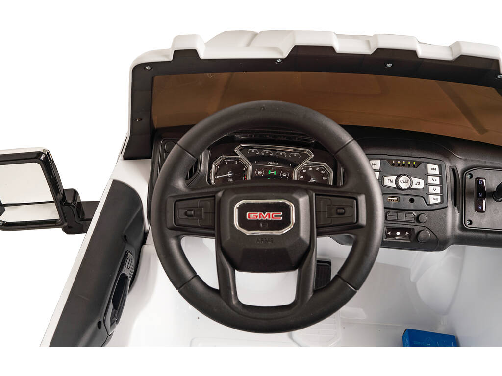 Auto a Batteria Bianca GMC Sierra HD 12V 2,4 GHz!