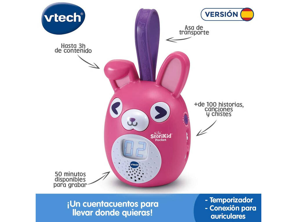 Storykid Pocket Le Conteur d'Histoires Rose Vtech 613757