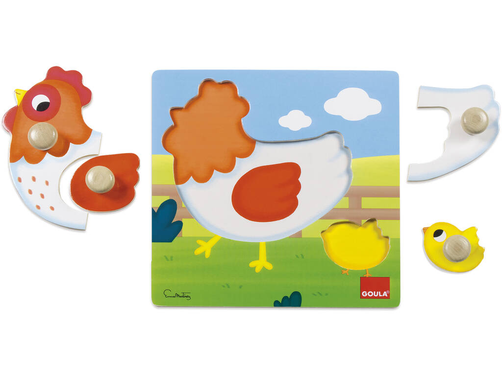 Puzzle Gallina 22x22 cm. Goula 53052