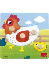 Puzzle Poulet 22x22 cm. Goula 53052