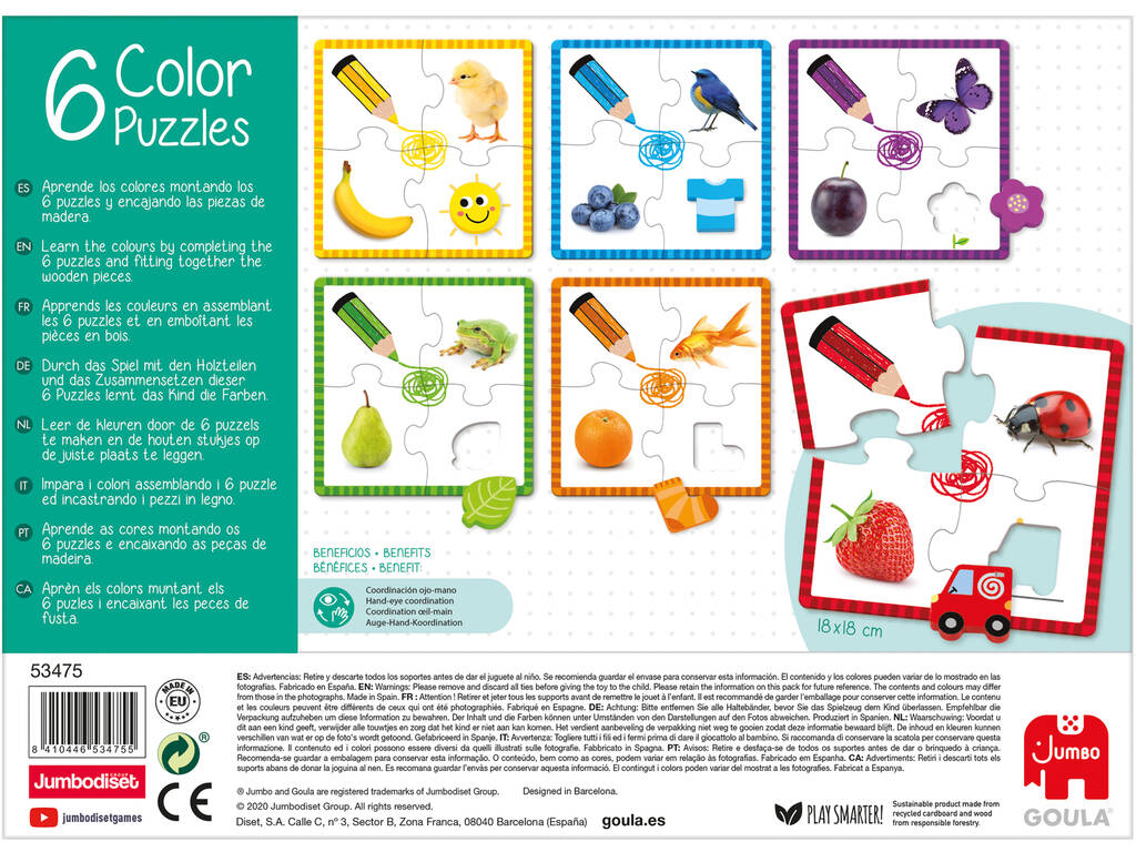 Casse-tête 6 couleurs Goula 53475