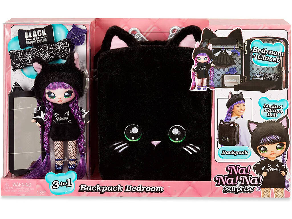 Na! Na! Na! Surprise Zaino Con Bambola Esclusiva Colore Nero MGA 569749