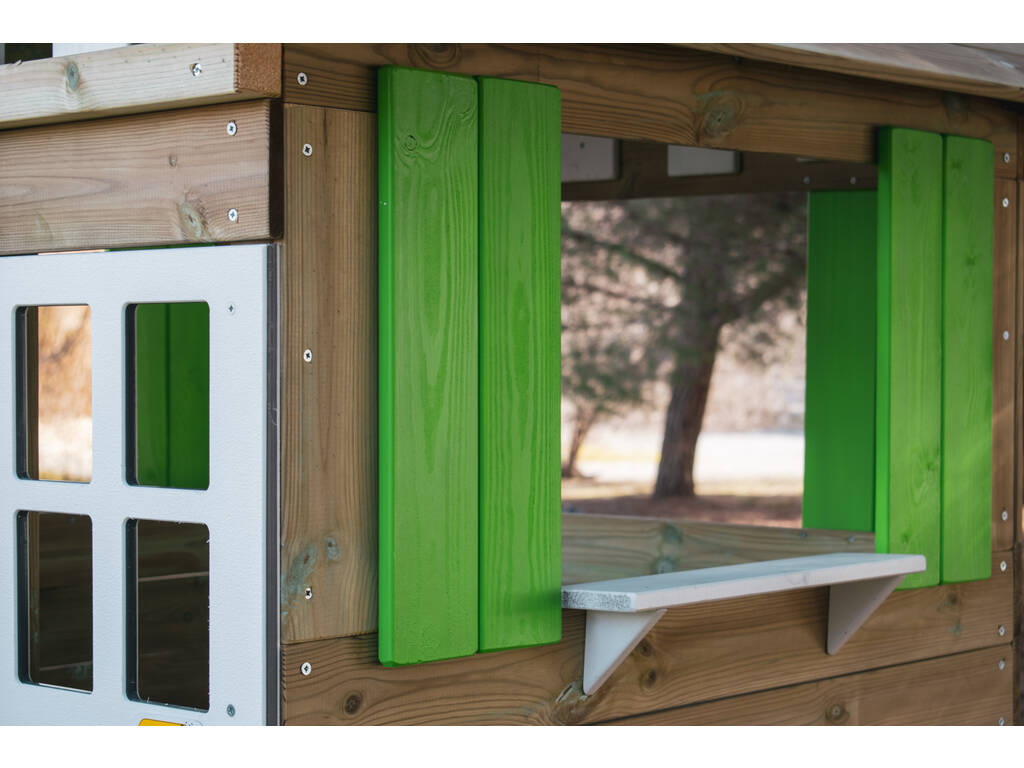 Maison de jeu surélevée Lollipop Green avec toboggan Masgames MA800533