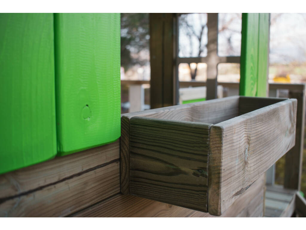 Maison de jeu surélevée Lollipop Green avec toboggan Masgames MA800533