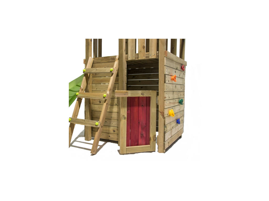 Terrain de jeu canigo L avec maison de jeu et balançoire individuelle Masgames MA700207