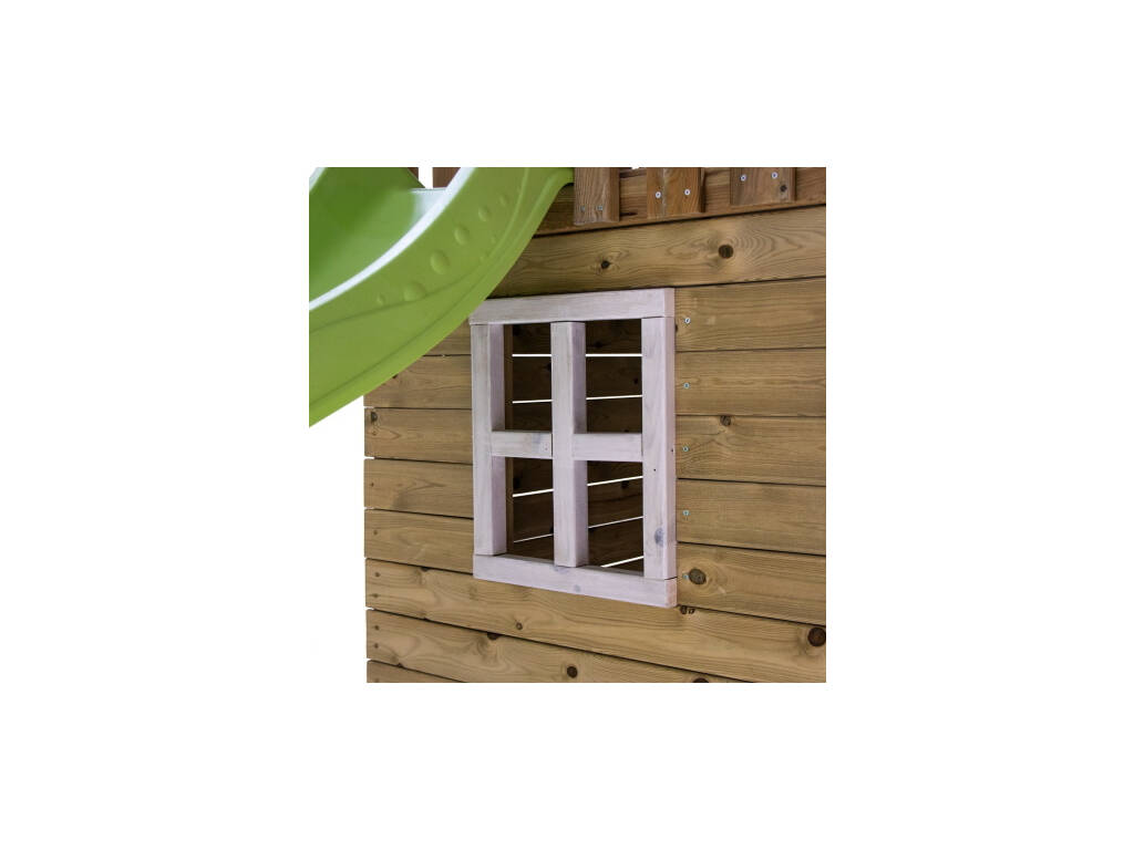 Terrain de jeu canigo L avec maison de jeu et balançoire individuelle Masgames MA700207