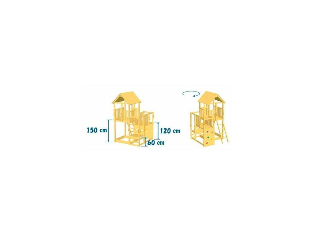 Aire de jeux Penthouse XL avec balançoire simple Masgames MA802211
