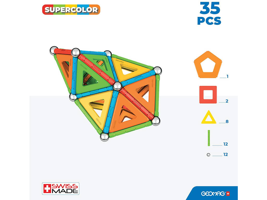 Geomag Green Super Colors Panels 35 Toy Partner 377