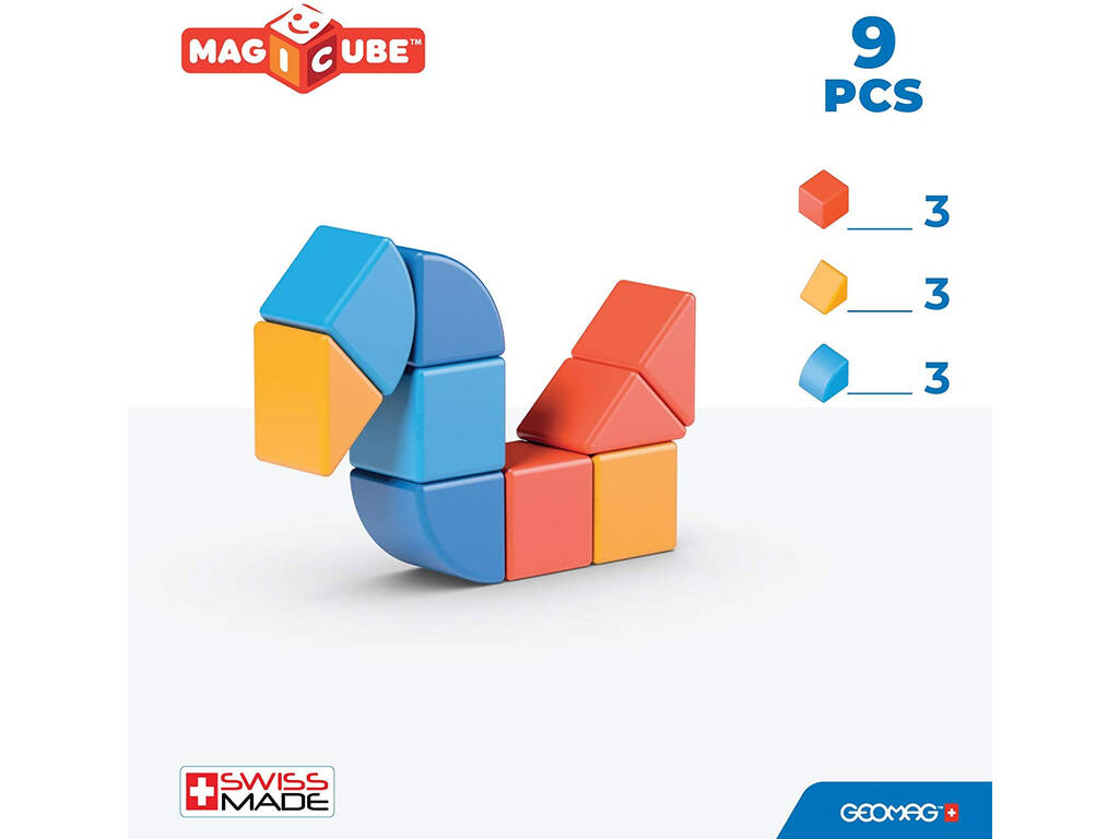 Geomag Magicube Verde Animali 9 Piezas Toy Partner 201
