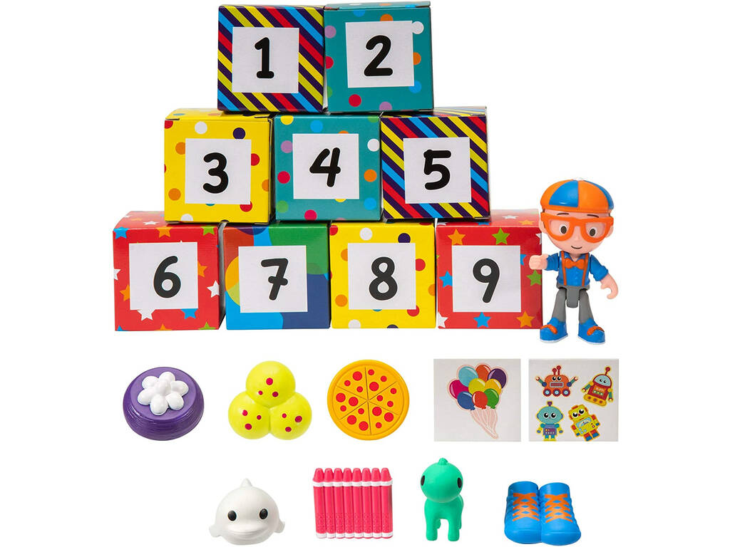 Blippi Lot de 9 Surprises Toy Partner BLP0009