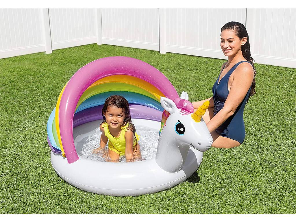 Piscina gonfiabile Baby Unicorn 127x102x69 cm Intex 57113