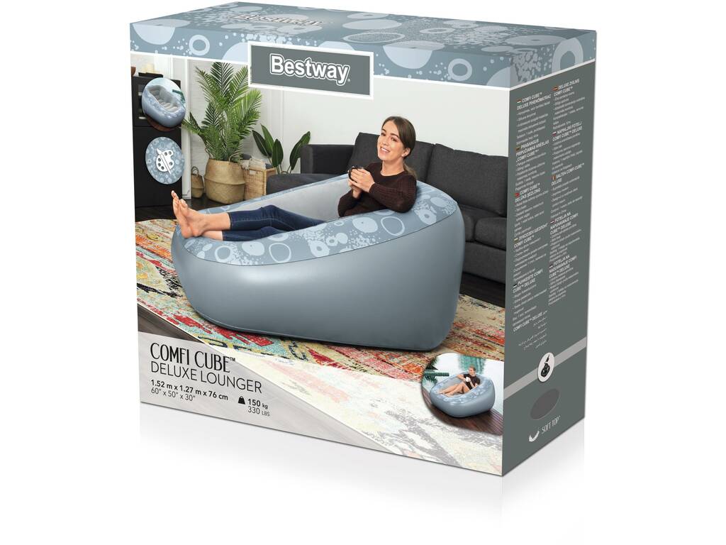 Poltrona gonfiabile Combfi Cube Deluxe 152x127x76 cm. Bestway 75096