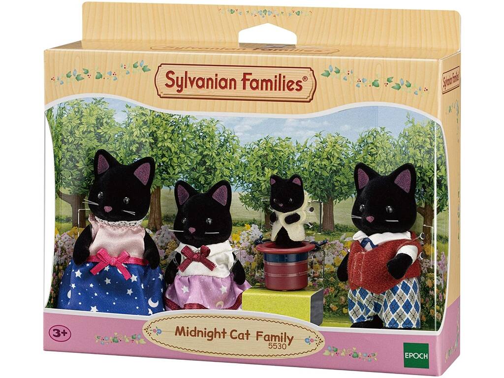 Sylvanian Families Familia Gato Medianoche Epoch Para Imaginar 5530