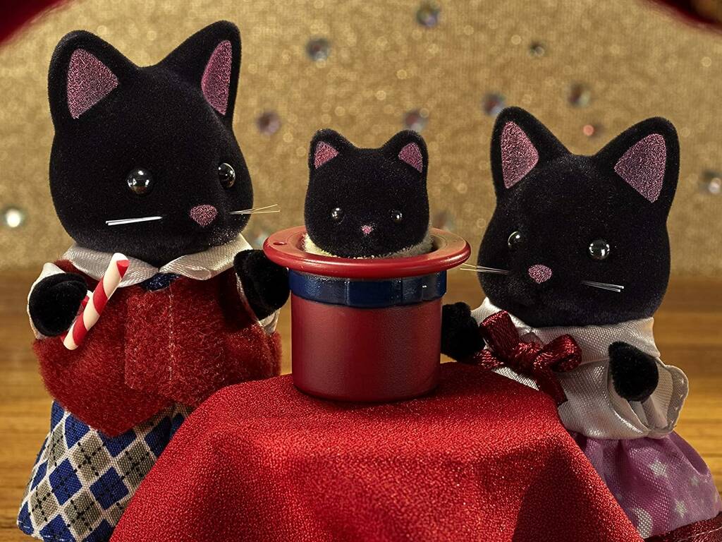 Sylvanian Families Familia Gato Medianoche Epoch Para Imaginar 5530