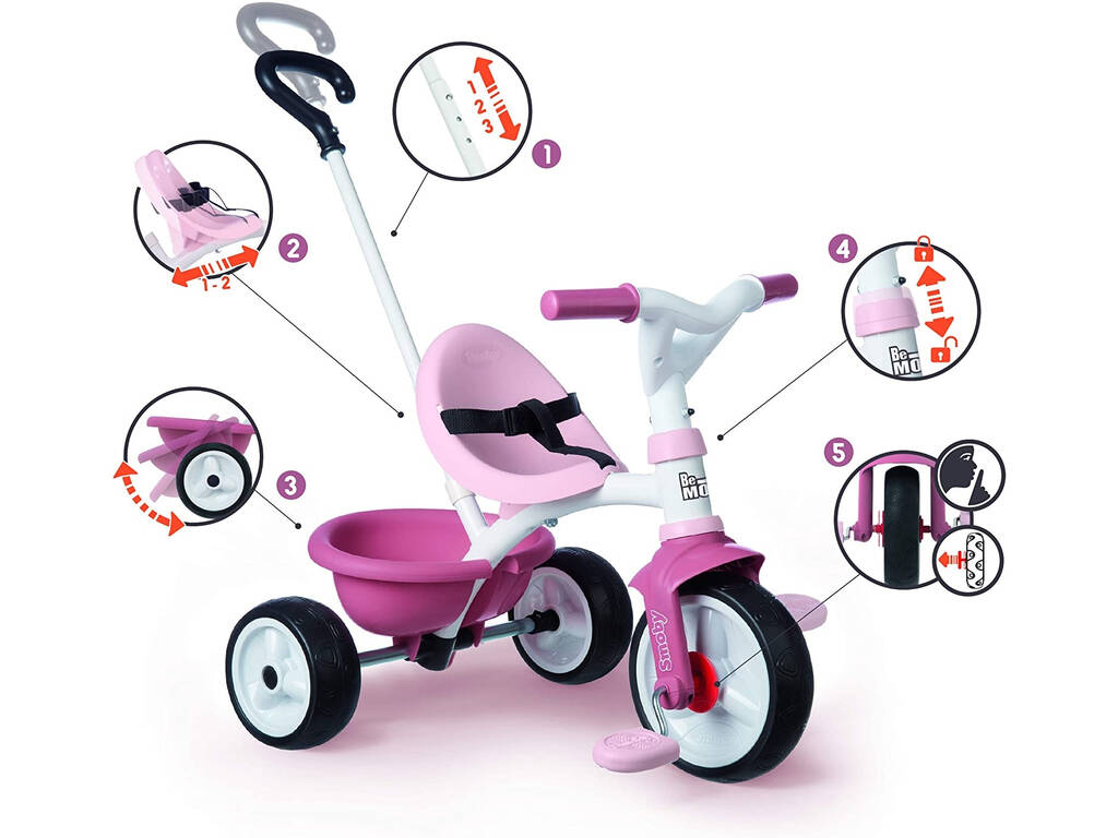 Tricycle Be Move Rose Smoby 740332