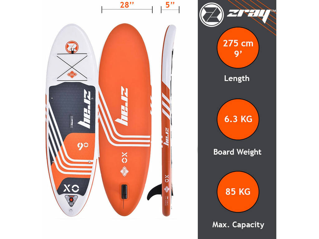Zray SUP X-Rider X0 Planche à pagaie gonflable 275x71x13 cm