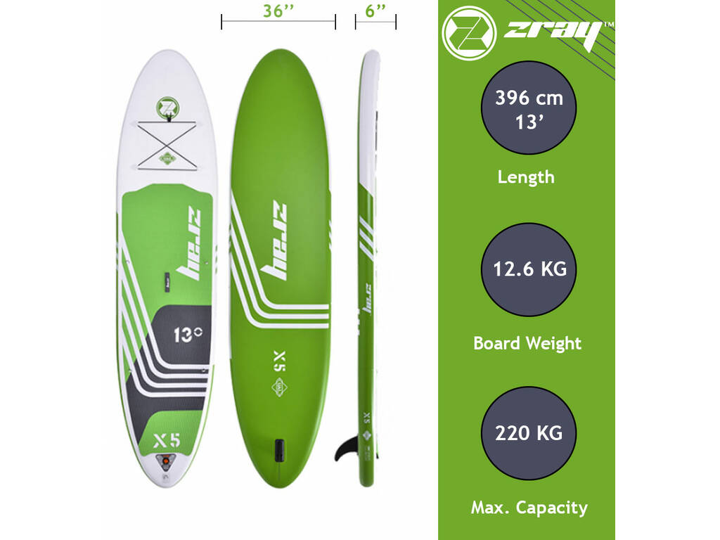 Zray SUP X-Rider X5 396x91x15 cm Planche à pagaie gonflable 