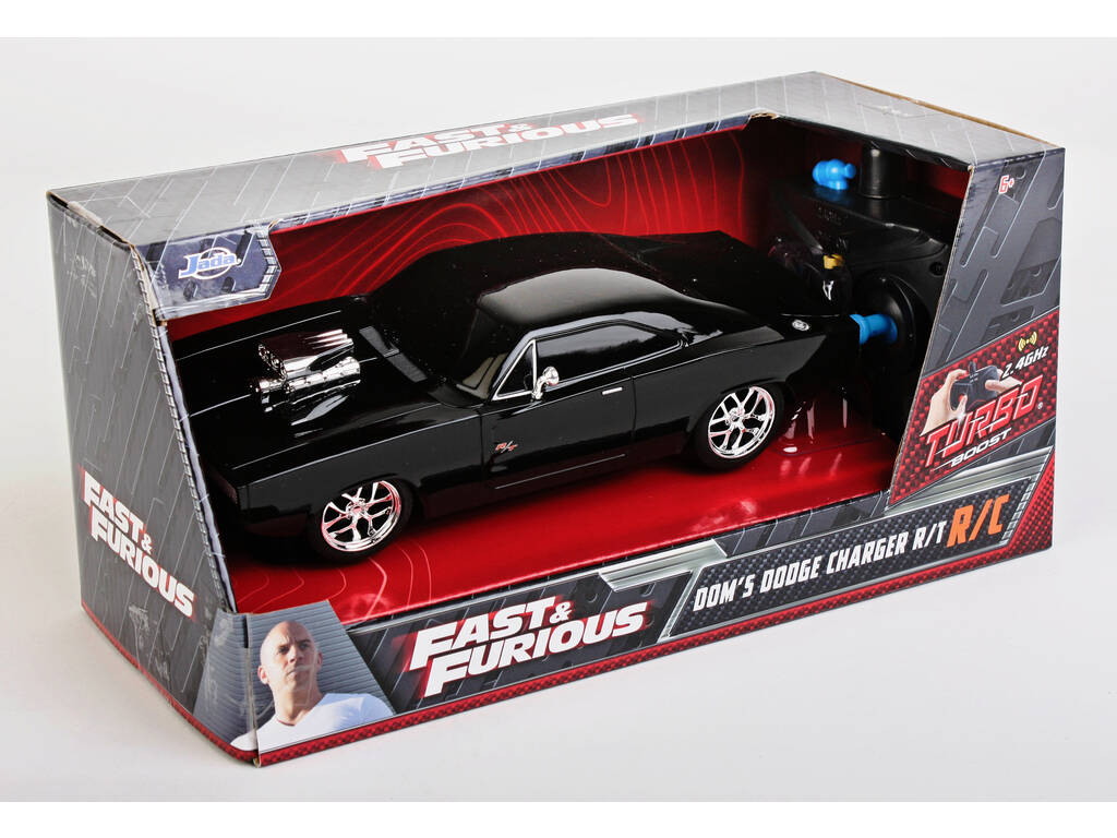 Radio Comando 1:24 Fast & Furious Dom's Dodge Charger R/T Simba 253203019