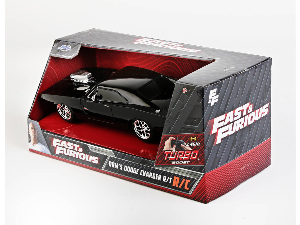 Radio Comando 1:24 Fast & Furious Dom's Dodge Charger R/T Simba 253203019