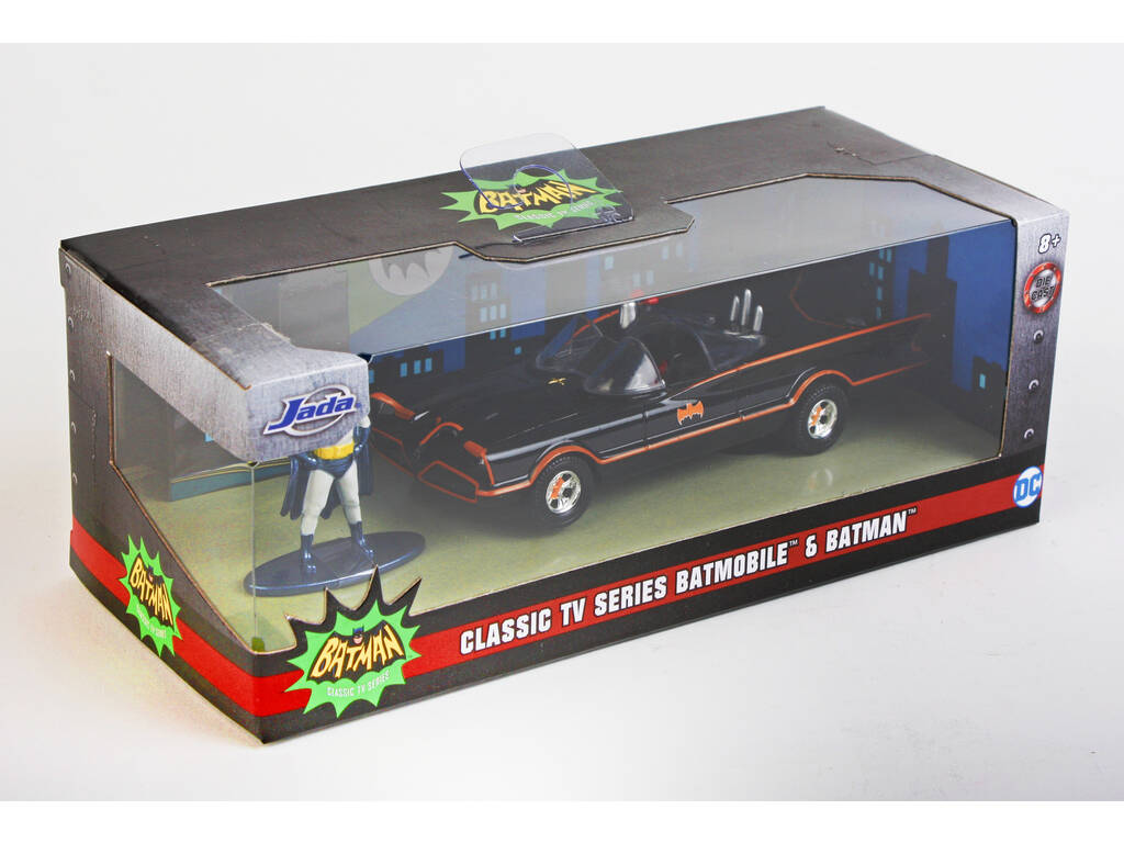 Batman Batmobile Voiture en Métal 1:32 1966 Classic TV avec Figurine Batman Simba 253213002