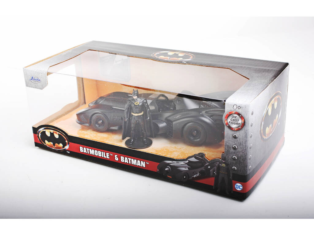 Batman Batmobile Voiture en Métal 1:24 1989 avec Figurine Simba 253215002