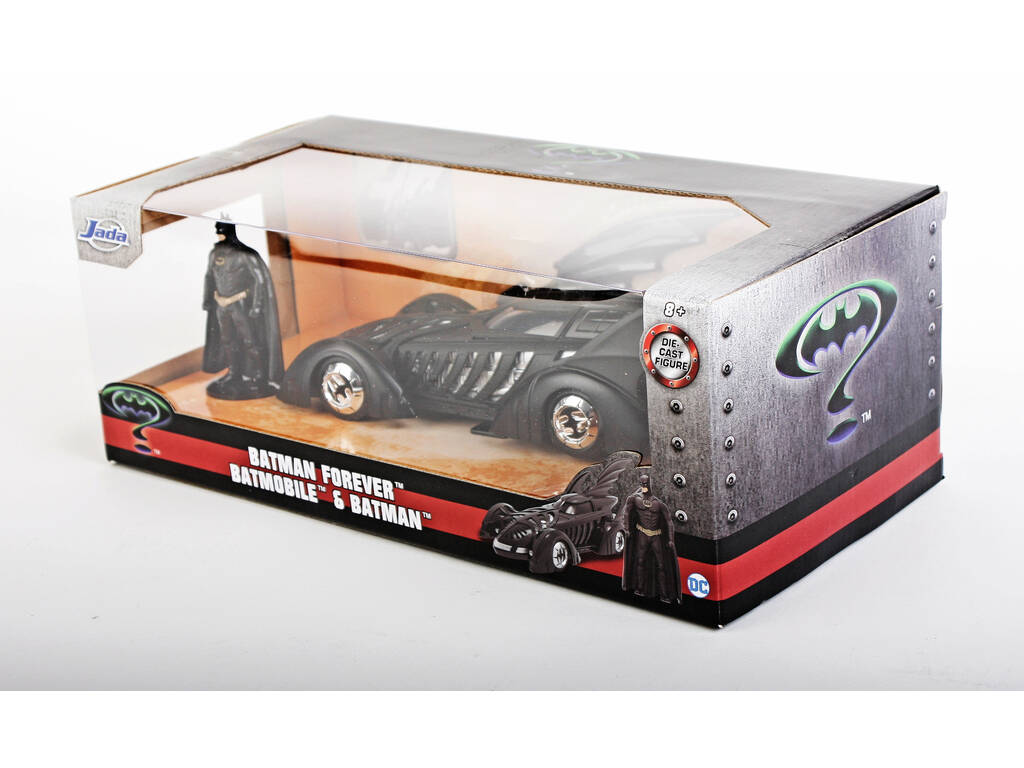Batman Batmobile Voiture en métal 1:24 Batman Forever avec Figurine Batman Simba 253215003
