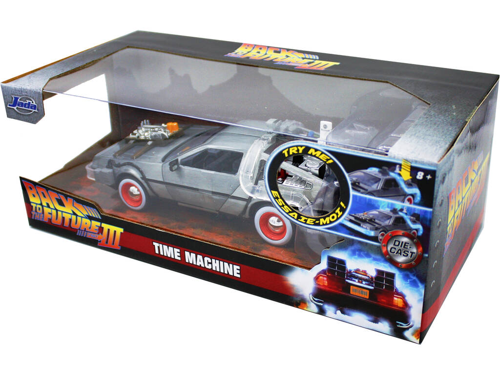 Voiture Retour vers le Futur III en Métal 1:24 Machine à Voyager dans le Temps Simba 253255027