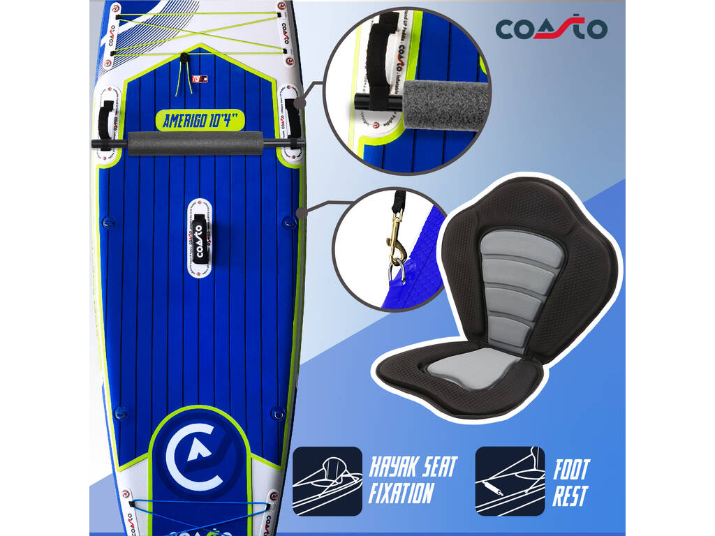 Tavola da Paddle Surf gonfiabile Coasto Amerigo da 315x84x15 cm