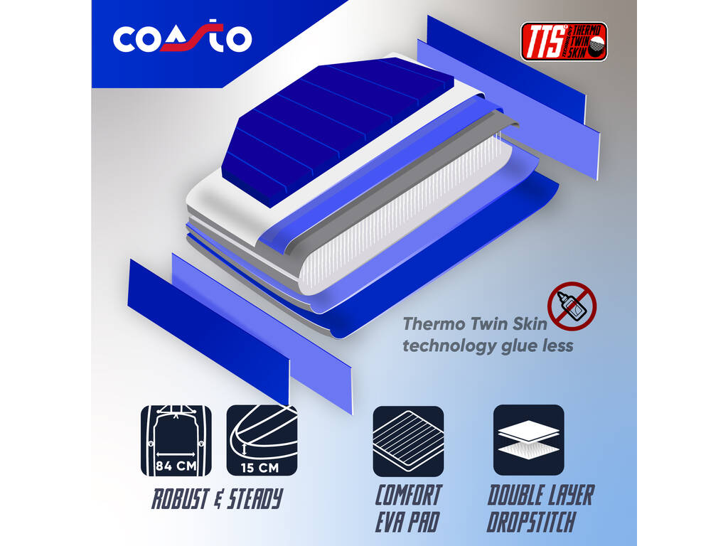 Tavola da Paddle Surf gonfiabile Coasto Amerigo da 315x84x15 cm