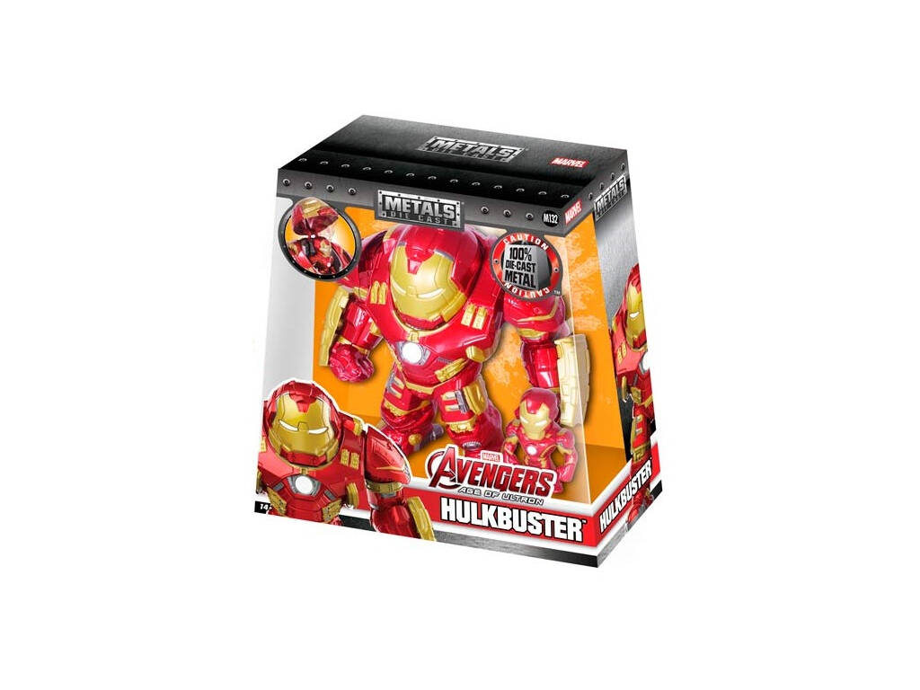 Avengers figura Hulkbuster metallo con Iron Man Simba 253223002