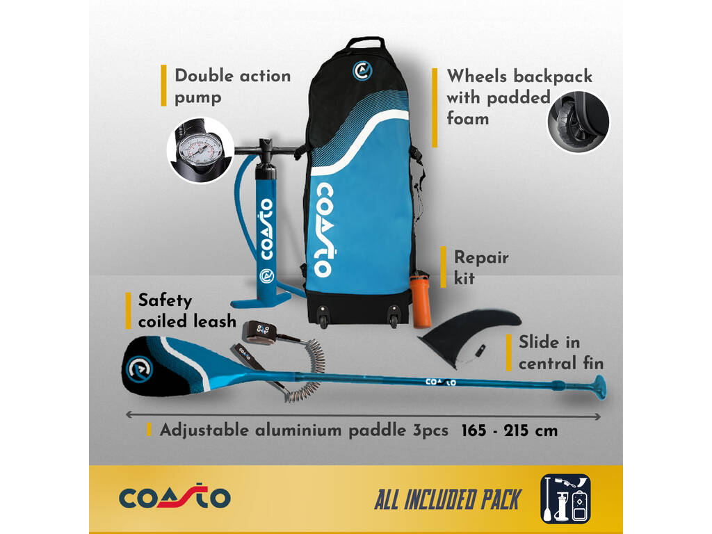 Coasto Argo Paddleboard gonflable 335x84x15 cm