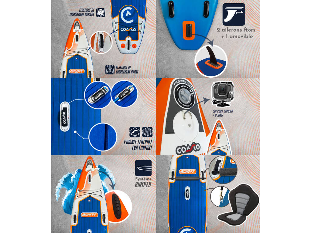 Coasto Nautilus Paddleboard gonflable 355x86x15 cm