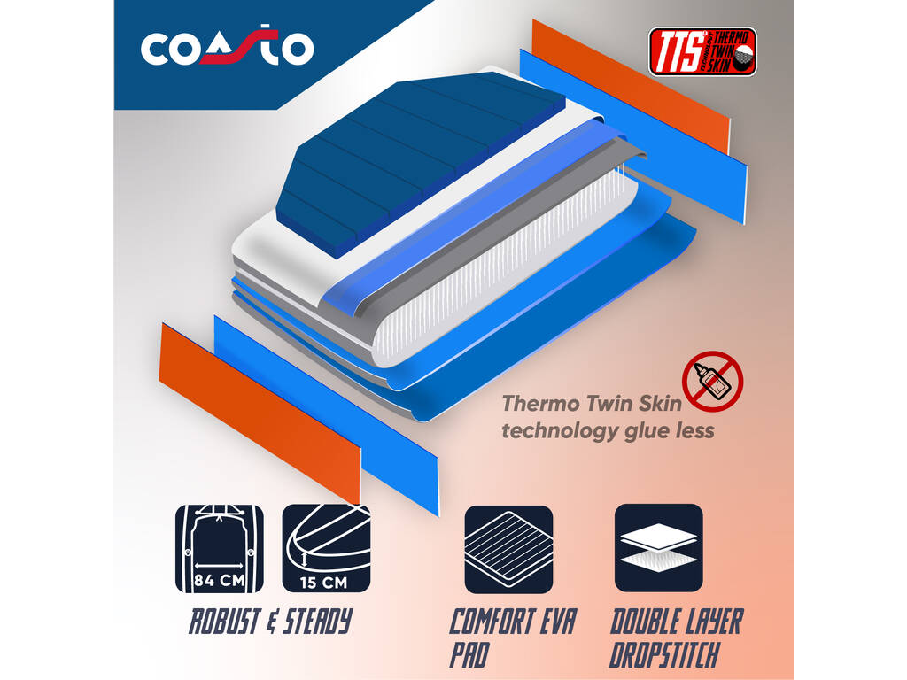Coasto Nautilus Paddleboard gonflable 355x86x15 cm