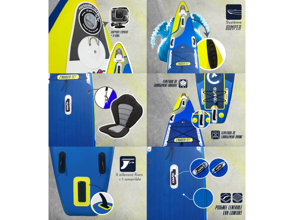 Coasto Cruiser Planche de Padelsurf gonflable 398x78x15 cm