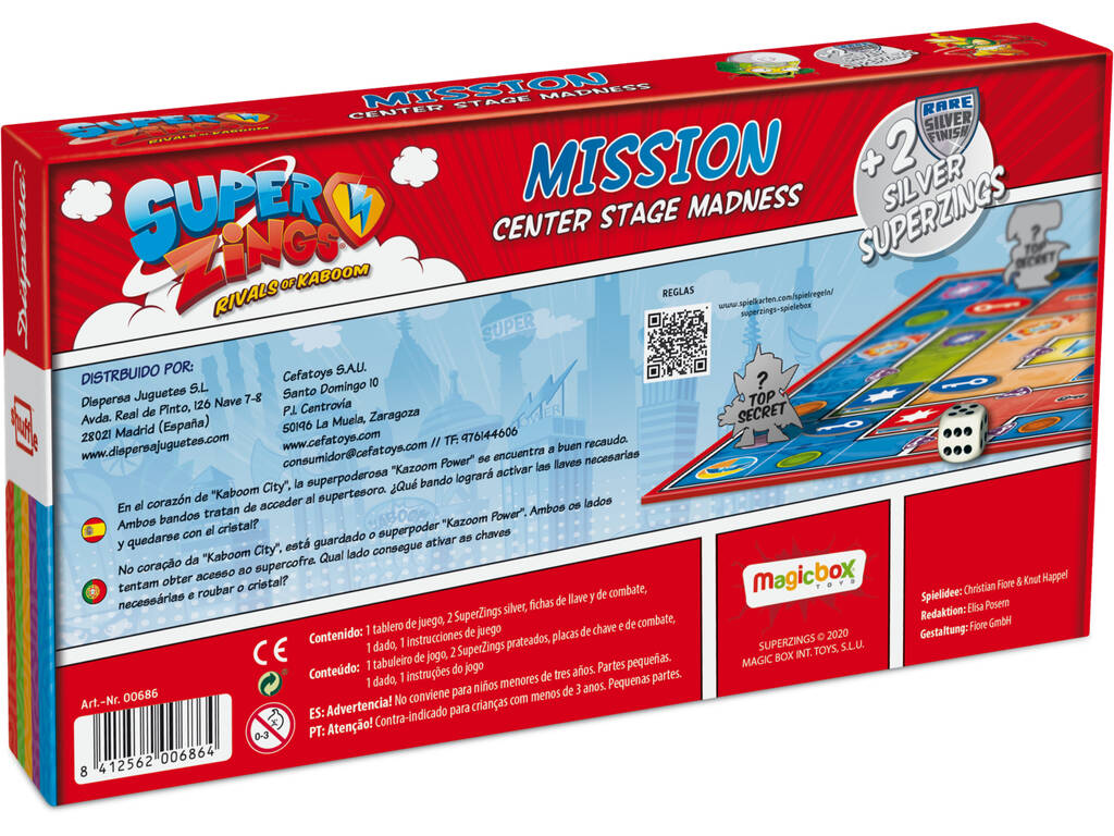 Gioco Superzings Mission Center Stage Madness Cefa Toys 686