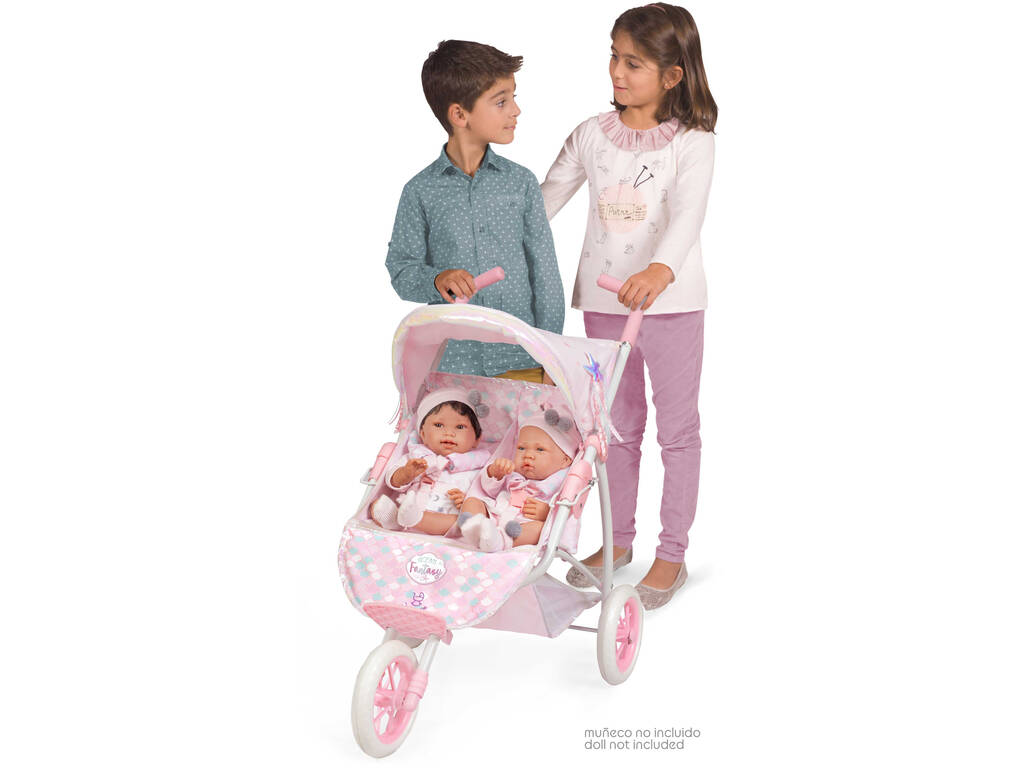 Ocean Fantasy DeCuevas 90341 Ocean Fantasy Chaise pliante pour poupées jumelles Chariot pour poupées