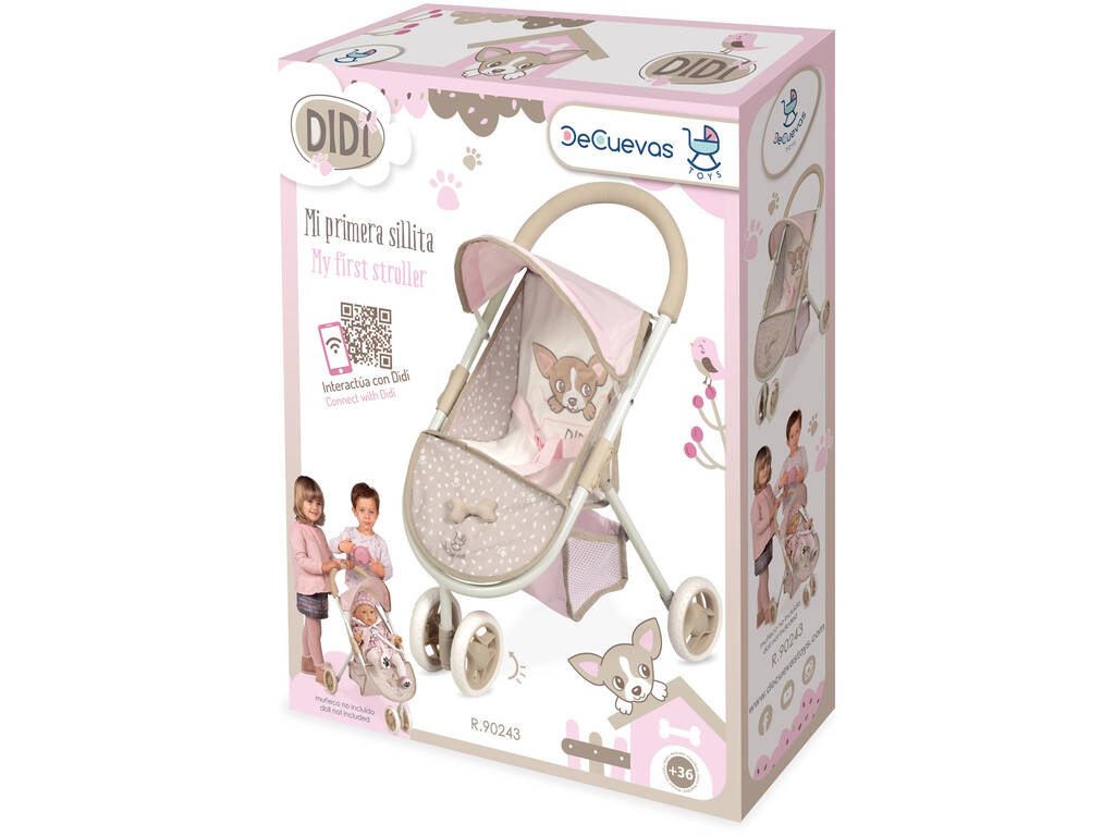 Passeggino per Bambole Il mio Primo Passeggino a 3 ruote Didi DeCuevas 90243