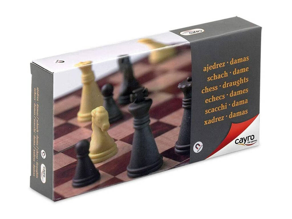 Jogo de Mesa Xadrez-Damas Magnético Pequeno Cayro 450