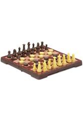 Kleines Magnetisches Schach-Damen Brettspiel Cayro 450