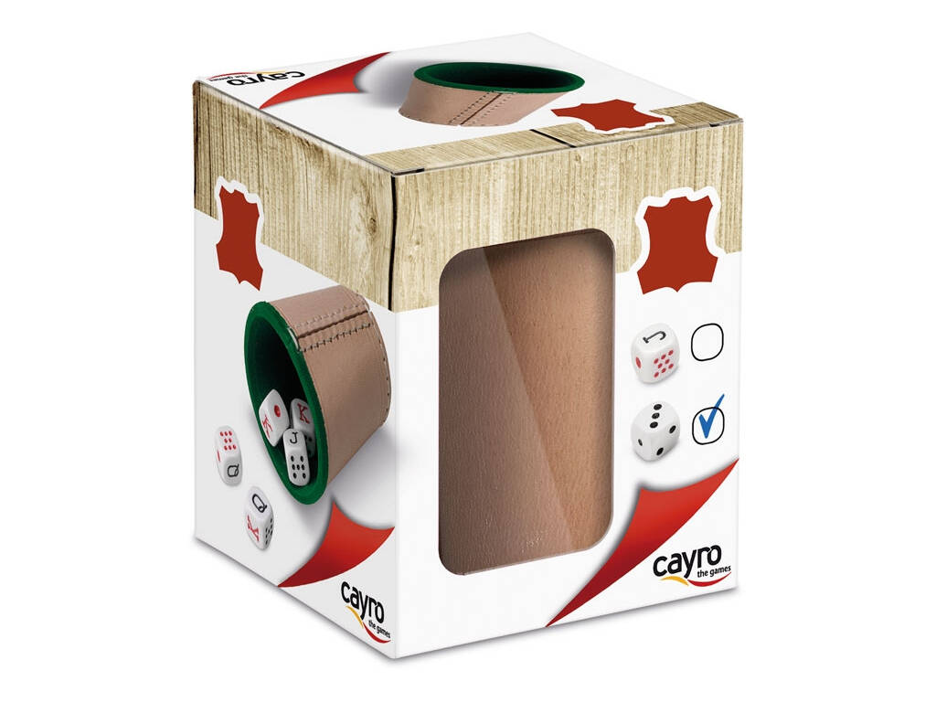 Becher foderato in Pelle Con Dadi Punti Cayro 675