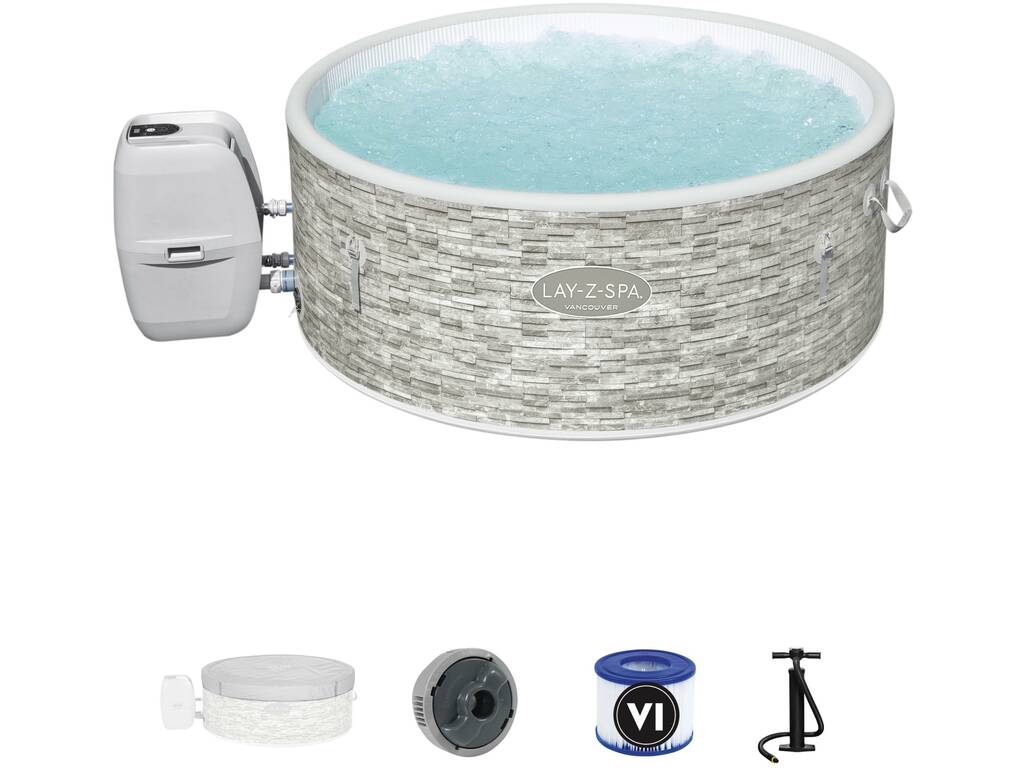 Spa Gonfiabile Lay Z Spa Vancouver Air Jet Plus 155x60 cm. Bestway 60027