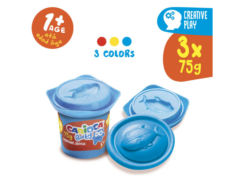 Pâte à modeler Baby Do 3x75 g. Carioca 43179