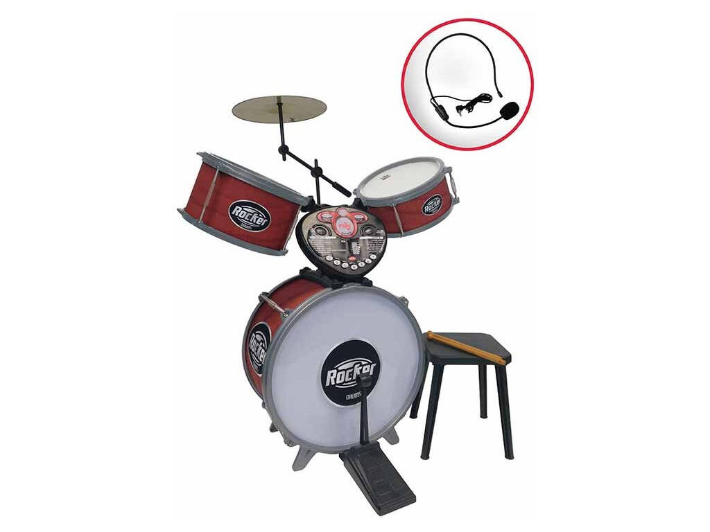 Rocker Drums Batteria 3 Moduli con Tutore di ritmo Reig 629