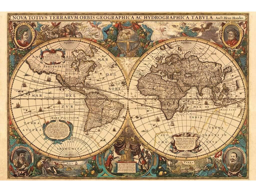 Casse-tête 5,000 Pièces Ancienne Carte du Monde Ravensburger 17411