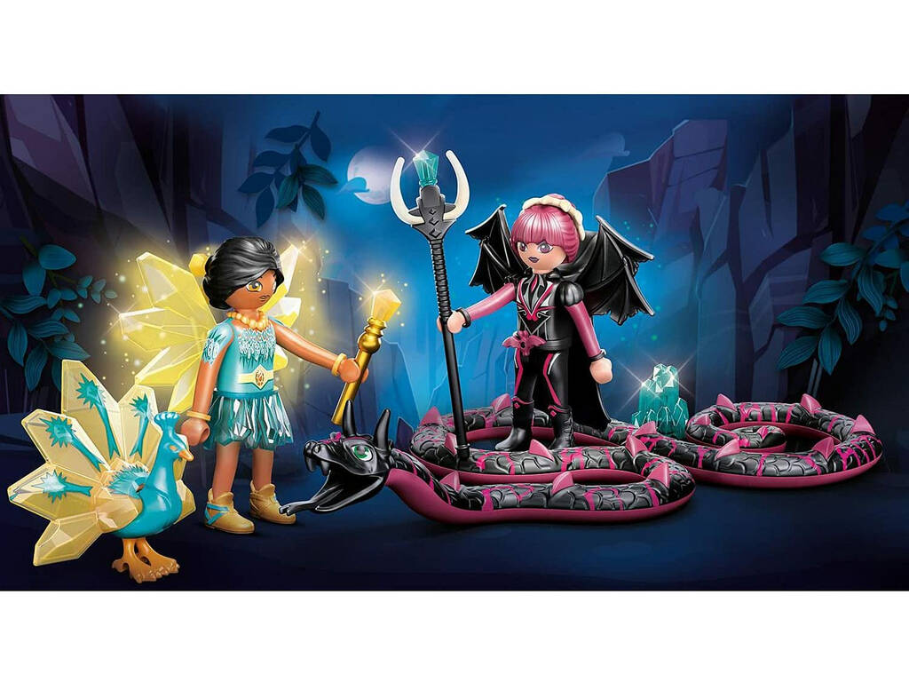 Playmobil Ayuma Crystal Fairy et Bat Fairy avec Soul Animals