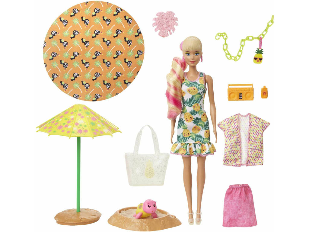 Barbie Boneca Color Reveal com Espuma Ananás Mattel GTN17