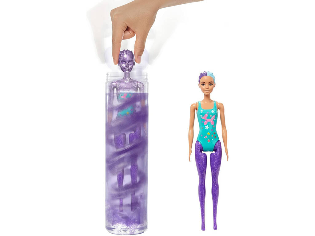 Barbie Bambola Color Reveal Acconciature Palloncini Mattel HBG41