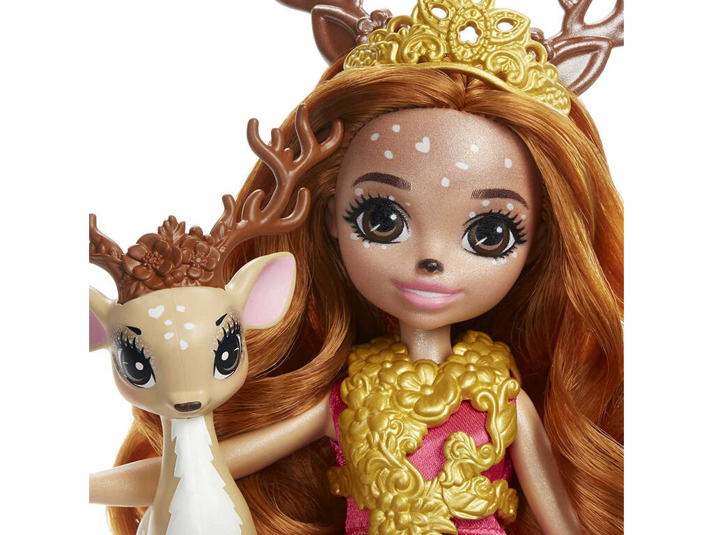 Enchantimals Bambola Regina Daviana e cucciolo Grassy
