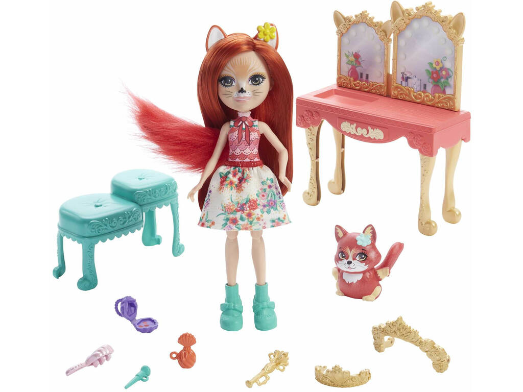 Royal Enchantimals Fabrina Fox avec table à langer victorienne Mattel GYJ05